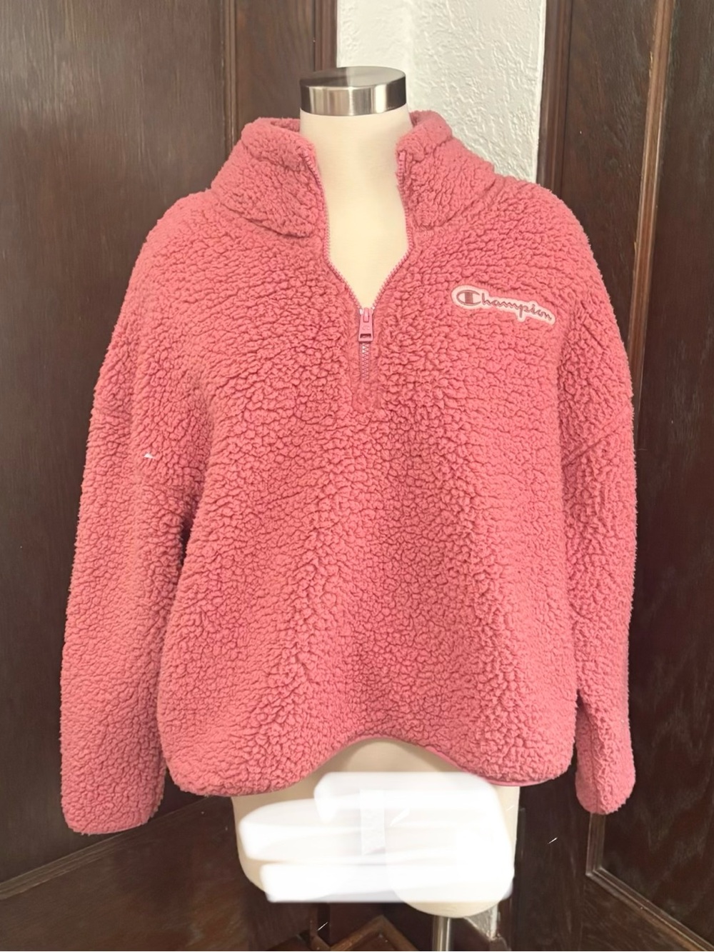 Champion Teddy Bear Fleece Half Zip Size XL